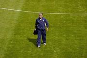 3 September 2004; Cyprus coach Momcili Vukotic makes his way from the pitch after a squad training session. Lansdowne Road, Dublin. Picture credit; Brian Lawless / SPORTSFILE