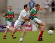 5 September 2004; Andy Moran, Mayo, in action against Mark Dowling, Kildare. Erin All-Ireland U21 Football Championship Semi-Final, Mayo v Kildare, Pearse Stadium, Galway. Picture credit; David Maher / SPORTSFILE