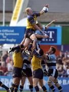 5 September 2004; Des Dillon, Leinster Rugby, in action against Kort Schubert, Cardiff Blues. Celtic League 2004-2005, Leinster Rugby v Cardiff Blues, Donnybrook, Dublin. Picture credit; Matt Browne / SPORTSFILE