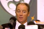6 September 2004; Brian Kerr, Republic of Ireland manager, at a press conference. Portmarnock Hotel and Golf Links, Portmarnock, Co. Dublin. Picture credit; Damien Eagers / SPORTSFILE