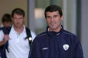 6 September 2004; Roy Keane, Republic of Ireland, arrives at the euro airport, Basel, ahead of their forthcoming 2006 World Cup Qualifying Game with Switzerland. Basel, Switzerland. Picture credit; Brian Lawless / SPORTSFILE
