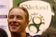 7 September 2004; Brian Kerr, Republic of Ireland, during a press conference. Hilton Hotel, Basel, Switzerland. Picture credit; David Maher / SPORTSFILE