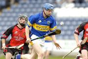 28 August 2004; Pat Buckley, Tipperary, in action against Kieran Coulter, Down. Erin All-Ireland U21 Hurling Championship Semi-Final, Tipperary v Down, O'Moore Park, Portlaoise, Co. Laois.  Picture credit; Matt Browne / SPORTSFILE
