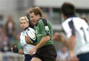 4 September 2004; Matt Mostyn, Connacht, goes over for his try against Glasgow Rugby. Celtic League 2004-2005, Connacht v Glasgow Rugby, Sportsground, Galway. Picture credit; Matt Browne / SPORTSFILE