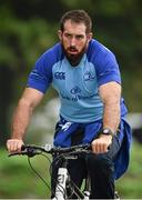 30 September 2013; Leinster's Andrew Goodman arrives for squad training ahead of their Celtic League 2013/14 Round 5 game against Munster on Saturday. Leinster Rugby Squad Training & Press Briefing, Rosemount, UCD, Belfield, Dublin.  Picture credit: Barry Cregg / SPORTSFILE