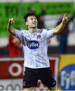 30 September 2013; Richie Towell, Dundalk, celebrates after scoring his side's third goal. Airtricity League Premier Division, Dundalk v Derry City, Oriel Park, Dundalk, Co. Louth. Photo by Sportsfile