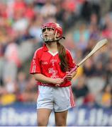 28 September 2013; Orla Martin, St Pius X G.N.S. Templeogue, Dublin, representing Cork. INTO/RESPECT Exhibition GoGames during the GAA Hurling All-Ireland Senior Championship Final Replay between Cork and Clare, Croke Park, Dublin. Photo by Sportsfile