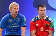 1 October 2013; At the launch of the 2013/14 European Rugby Cup, are Leinster captain Leo Cullen, left, and Munster captain Peter O'Mahony. Rugby launch, Dublin. Photo by Sportsfile