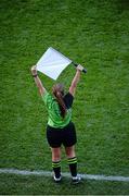 29 September 2013; A linesperson signals to the referee. TG4 All-Ireland Ladies Football Senior Championship Final, Cork v Monaghan, Croke Park, Dublin.