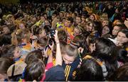 2 October 2013; Clare supporters gather around for autographs and photoraphs with Clare's Shane O'Donnell after the game. GOAL Challenge, Clare A v Clare B, Sixmilebridge, Co. Clare. Picture credit: Diarmuid Greene / SPORTSFILE