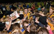 2 October 2013; Clare supporters gather around for autographs and photoraphs with Clare's Tony Kelly after the game. GOAL Challenge, Clare A v Clare B, Sixmilebridge, Co. Clare. Picture credit: Diarmuid Greene / SPORTSFILE