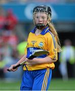 28 September 2013; Eve Somers, St. Mary's College, Arklow, Co. Wicklow. INTO/RESPECT Exhibition GoGames during the GAA Hurling All-Ireland Senior Championship Final Replay between Cork and Clare, Croke Park, Dublin. Picture credit: David Maher / SPORTSFILE