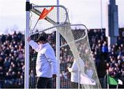 2 February 2025; Umpire Martin Sheridan waves the orange flag, after a two-point score, during the Allianz Football League Division 1 match between Mayo and Galway at Hastings Insurance MacHale Park in Castlebar, Mayo. Photo by Piaras Ó Mídheach/Sportsfile