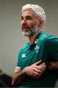 14 February 2025; Head of athletic performance Aled Walters during an Ireland Rugby media conference at the IRFU High Performance Centre in Dublin. Photo by Seb Daly/Sportsfile