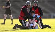 2 February 2025; Diarmuid O'Connor of Mayo receives medical attention for an injury during the Allianz Football League Division 1 match between Mayo and Galway at Hastings Insurance MacHale Park in Castlebar, Mayo. Photo by Piaras Ó Mídheach/Sportsfile
