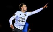 14 February 2025; James Crawford of Wexford celebrates after scoring his side's first goal during the SSE Airtricity Men's First Division match between UCD and Wexford at UCD Bowl in Belfield, Dublin. Photo by Tyler Miller/Sportsfile