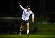14 February 2025; James Crawford of Wexford celebrates after scoring his side's first goal during the SSE Airtricity Men's First Division match between UCD and Wexford at UCD Bowl in Belfield, Dublin. Photo by Tyler Miller/Sportsfile