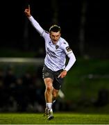 14 February 2025; James Crawford of Wexford celebrates after scoring his side's first goal during the SSE Airtricity Men's First Division match between UCD and Wexford at UCD Bowl in Belfield, Dublin. Photo by Tyler Miller/Sportsfile