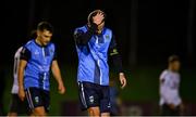 14 February 2025; Ronan Finn of UCD reacts at the half-time whistle during the SSE Airtricity Men's First Division match between UCD and Wexford at UCD Bowl in Belfield, Dublin. Photo by Tyler Miller/Sportsfile