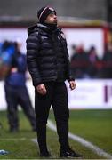 14 February 2025; Derry City manager Tiernan Lynch during the SSE Airtricity Men's Premier Division match between Shelbourne and Derry City at Tolka Park in Dublin. Photo by Stephen McCarthy/Sportsfile