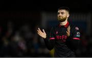 14 February 2025; Conor Keeley of Drogheda United during the SSE Airtricity Men's Premier Division match between St Patrick's Athletic and Drogheda United at Richmond Park in Dublin. Photo by Seb Daly/Sportsfile