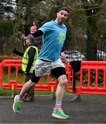 15 February 2025; Sanctuary Runners CEO and former Dublin footballer Michael Darragh MacAuley taking part in the Tralee Parkrun. Sanctuary Runners is a solidarity-through-sport movement which uses running, jogging and walking to bring together asylum seekers, refugees, migrants and all Irish residents and is supporting community integration in Trale, Killarney and Kenmare. For more information, email info@sanctuaryrunners.ie  Photo by Brendan Moran/Sportsfile