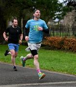 15 February 2025; Sanctuary Runners CEO and former Dublin footballer Michael Darragh MacAuley taking part in the Tralee Parkrun. Sanctuary Runners is a solidarity-through-sport movement which uses running, jogging and walking to bring together asylum seekers, refugees, migrants and all Irish residents and is supporting community integration in Trale, Killarney and Kenmare. For more information, email info@sanctuaryrunners.ie  Photo by Brendan Moran/Sportsfile