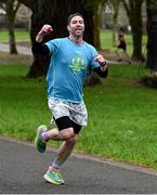 15 February 2025; Sanctuary Runners CEO and former Dublin footballer Michael Darragh MacAuley taking part in the Tralee Parkrun. Sanctuary Runners is a solidarity-through-sport movement which uses running, jogging and walking to bring together asylum seekers, refugees, migrants and all Irish residents and is supporting community integration in Trale, Killarney and Kenmare. For more information, email info@sanctuaryrunners.ie  Photo by Brendan Moran/Sportsfile