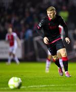 14 February 2025; Josh Thomas of Drogheda United during the SSE Airtricity Men's Premier Division match between St Patrick's Athletic and Drogheda United at Richmond Park in Dublin. Photo by Shauna Clinton/Sportsfile