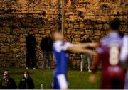 14 February 2025; Spectators look on during the SSE Airtricity Men's First Division match between Treaty United and Cobh Ramblers at Markets Field in Limerick. Photo by Michael P Ryan/Sportsfile