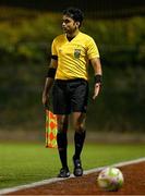 14 February 2025; Assistant referee Paul Braganza during the SSE Airtricity Men's First Division match between Kerry FC and Finn Harps at Mounthawk Park in Tralee, Kerry. Photo by Brendan Moran/Sportsfile