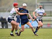 15 February 2025; Joe Flanagan of DCU DÉ in action against Colin Coughlan of DCU DÉ during the Electric Ireland Higher Education GAA Fitzgibbon Cup final match between DCU Dóchas Éireann and University of Limerick at the GAA Connacht Centre of Excellence in Bekan, Mayo. Photo by Piaras Ó Mídheach/Sportsfile