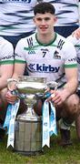 15 February 2025; UL captain Colin Coughlan with the cup after his side's victory in the Electric Ireland Higher Education GAA Fitzgibbon Cup final match between DCU Dóchas Éireann and University of Limerick at the GAA Connacht Centre of Excellence in Bekan, Mayo. Photo by Piaras Ó Mídheach/Sportsfile