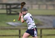 15 February 2025; Gearóid O'Connor of UL during the Electric Ireland Higher Education GAA Fitzgibbon Cup final match between DCU Dóchas Éireann and University of Limerick at the GAA Connacht Centre of Excellence in Bekan, Mayo. Photo by Piaras Ó Mídheach/Sportsfile