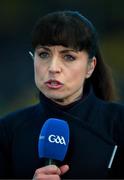 8 February 2025; RTÉ Radio and TV Sports Broadcaster, Joanne Cantwell, before the Allianz Hurling League Division 1A match between Wexford and Kilkenny at Chadwicks Wexford Park in Wexford. Photo by Ray McManus/Sportsfile