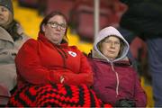 15 February 2025; Longford Town supporters before the SSE Airtricity Men's First Division match between Longford Town and Bray Wanderers at Bishopsgate in Longford. Photo by Michael P Ryan/Sportsfile