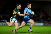 15 February 2025; Sean Lowry of Dublin in action against Damien Bourke of Kerry during the Allianz Football League Division 1 match between Kerry and Dublin at Austin Stack Park in Tralee, Kerry. Photo by Brendan Moran/Sportsfile