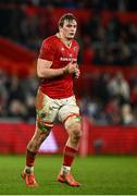 15 February 2025; Gavin Coombes of Munster during the United Rugby Championship match between Munster and Scarlets at Thomond Park in Limerick. Photo by Seb Daly/Sportsfile