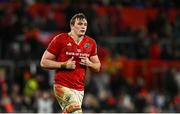 15 February 2025; Gavin Coombes of Munster during the United Rugby Championship match between Munster and Scarlets at Thomond Park in Limerick. Photo by Seb Daly/Sportsfile
