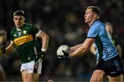 15 February 2025; Ciarán Kilkenny of Dublin in action against Seán O'Shea of Kerry during the Allianz Football League Division 1 match between Kerry and Dublin at Austin Stack Park in Tralee, Kerry. Photo by Brendan Moran/Sportsfile