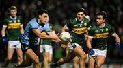 15 February 2025; Eoghan O'Donnell of Dublin in action against Mike Breen and Brian Ó Beaglaoich of Kerry during the Allianz Football League Division 1 match between Kerry and Dublin at Austin Stack Park in Tralee, Kerry. Photo by Brendan Moran/Sportsfile