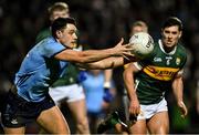 15 February 2025; Eoghan O'Donnell of Dublin in action against Mike Breen and Brian Ó Beaglaoich of Kerry during the Allianz Football League Division 1 match between Kerry and Dublin at Austin Stack Park in Tralee, Kerry. Photo by Brendan Moran/Sportsfile