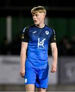 14 February 2025; Joel Thompson of Finn Harps during the SSE Airtricity Men's First Division match between Kerry FC and Finn Harps at Mounthawk Park in Tralee, Kerry. Photo by Brendan Moran/Sportsfile