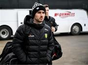 16 February 2025; Ryan McHugh of Donegal arrives before the Allianz Football League Division 1 match between Donegal and Armagh at MacCumhaill Park in Ballybofey, Donegal. Photo by Ramsey Cardy/Sportsfile