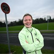 17 February 2025; Emily Murphy during a Republic of Ireland women's media day at FAI Headquarters in Abbotstown, Dublin. Photo by David Fitzgerald/Sportsfile