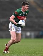 16 February 2025; Frank Irwin of Mayo during the Allianz Football League Division 1 match between Mayo and Tyrone at Hastings Insurance MacHale Park in Castlebar, Mayo. Photo by Piaras Ó Mídheach/Sportsfile