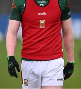 16 February 2025; A Mayo warm-up bib before the Allianz Football League Division 1 match between Mayo and Tyrone at Hastings Insurance MacHale Park in Castlebar, Mayo. Photo by Piaras Ó Mídheach/Sportsfile