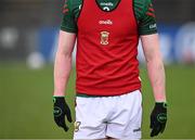 16 February 2025; A Mayo warm-up bib before the Allianz Football League Division 1 match between Mayo and Tyrone at Hastings Insurance MacHale Park in Castlebar, Mayo. Photo by Piaras Ó Mídheach/Sportsfile