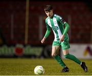 15 February 2025; Calum Costello of Bray Wanderers during the SSE Airtricity Men's First Division match between Longford Town and Bray Wanderers at Bishopsgate in Longford. Photo by Michael P Ryan/Sportsfile
