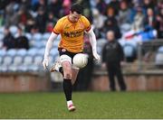 16 February 2025; Tyrone goalkeeper Niall Morgan on the attack during the Allianz Football League Division 1 match between Mayo and Tyrone at Hastings Insurance MacHale Park in Castlebar, Mayo. Photo by Piaras Ó Mídheach/Sportsfile